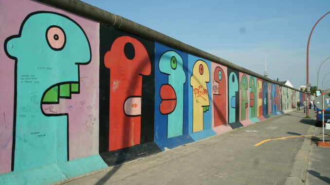 Rester af muren i Berlin